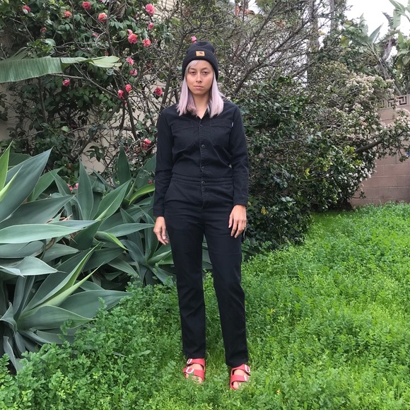 carhartt wip overalls womens black